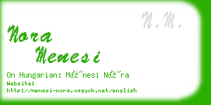 nora menesi business card